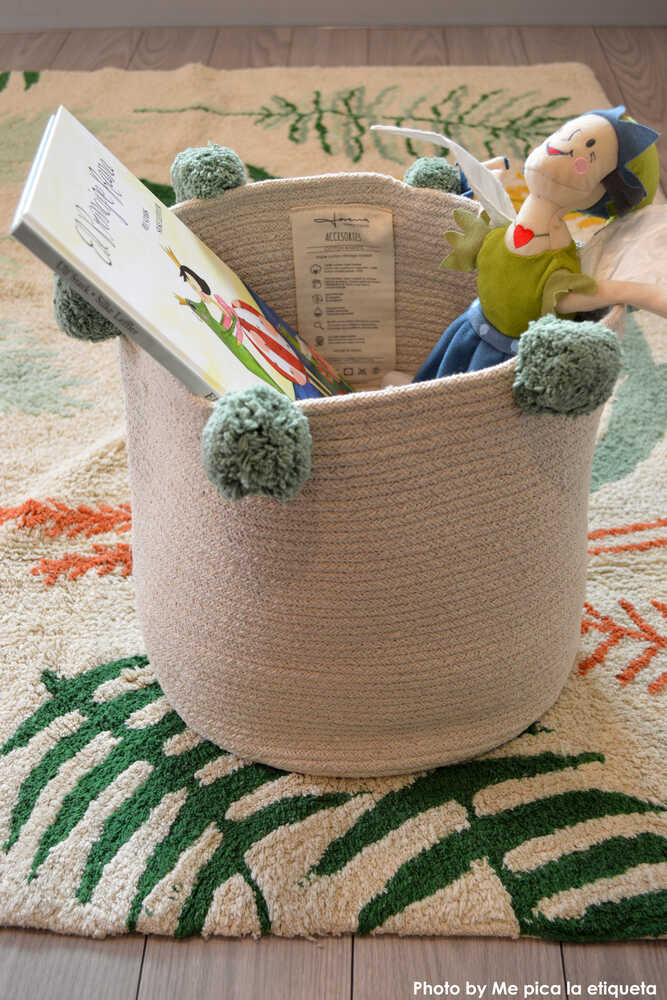 STORAGE BASKET BUBBLY NATURAL - GREEN - Image 2