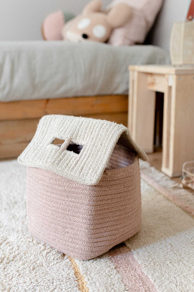 STORAGE BASKET HOUSE VINTAGE NUDE - Image 6