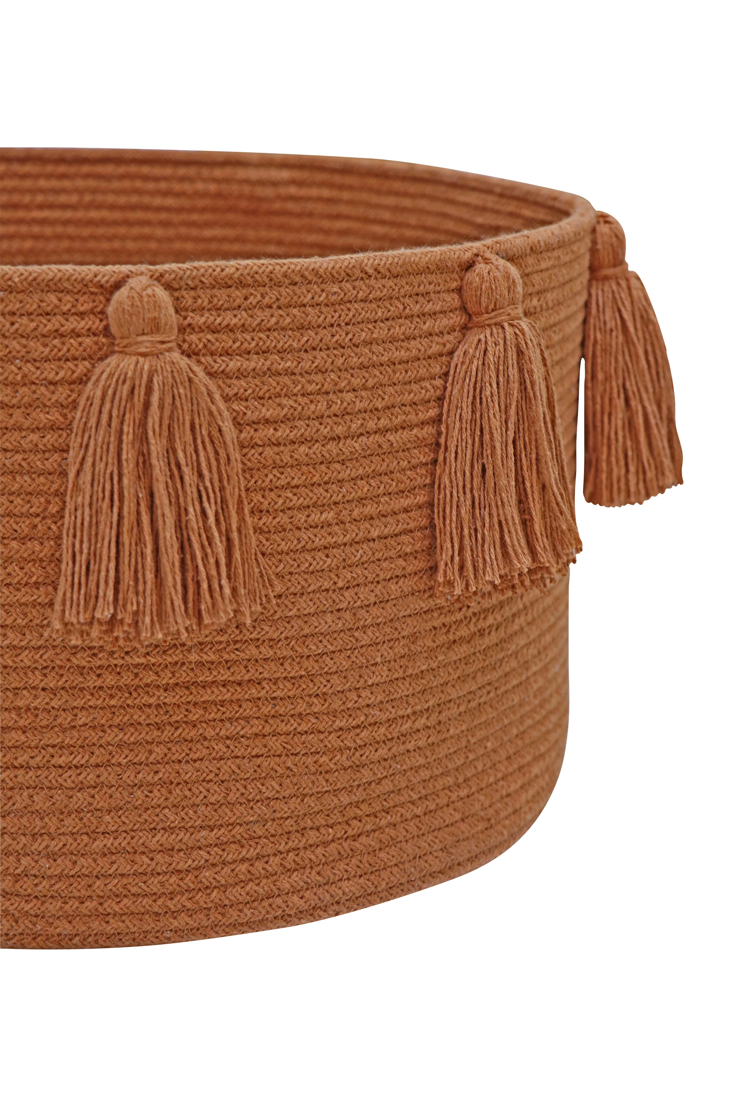 BASKET NEW TASSELS CHESTNUT - Image 3
