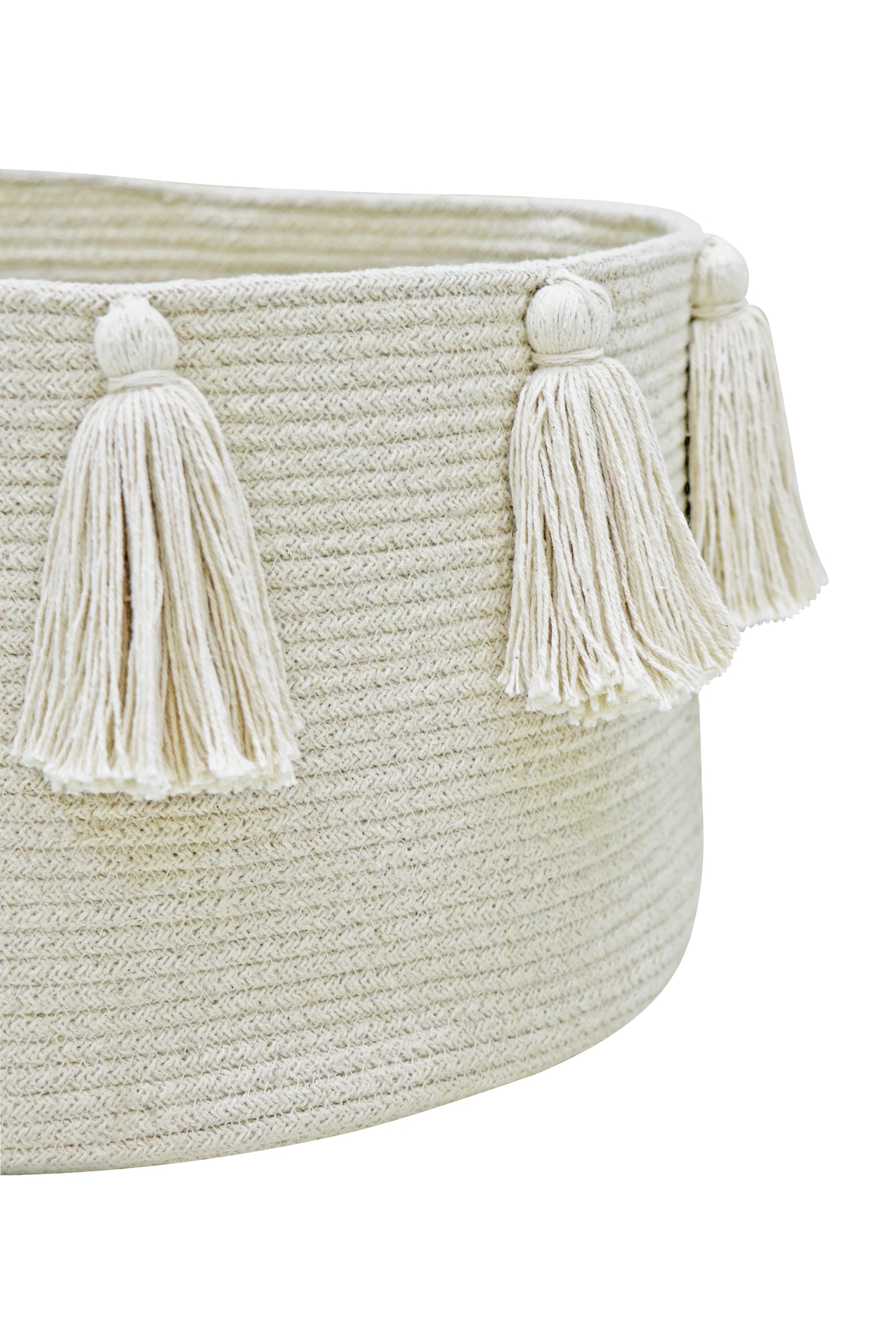 BASKET NEW TASSELS NATURAL - Image 3