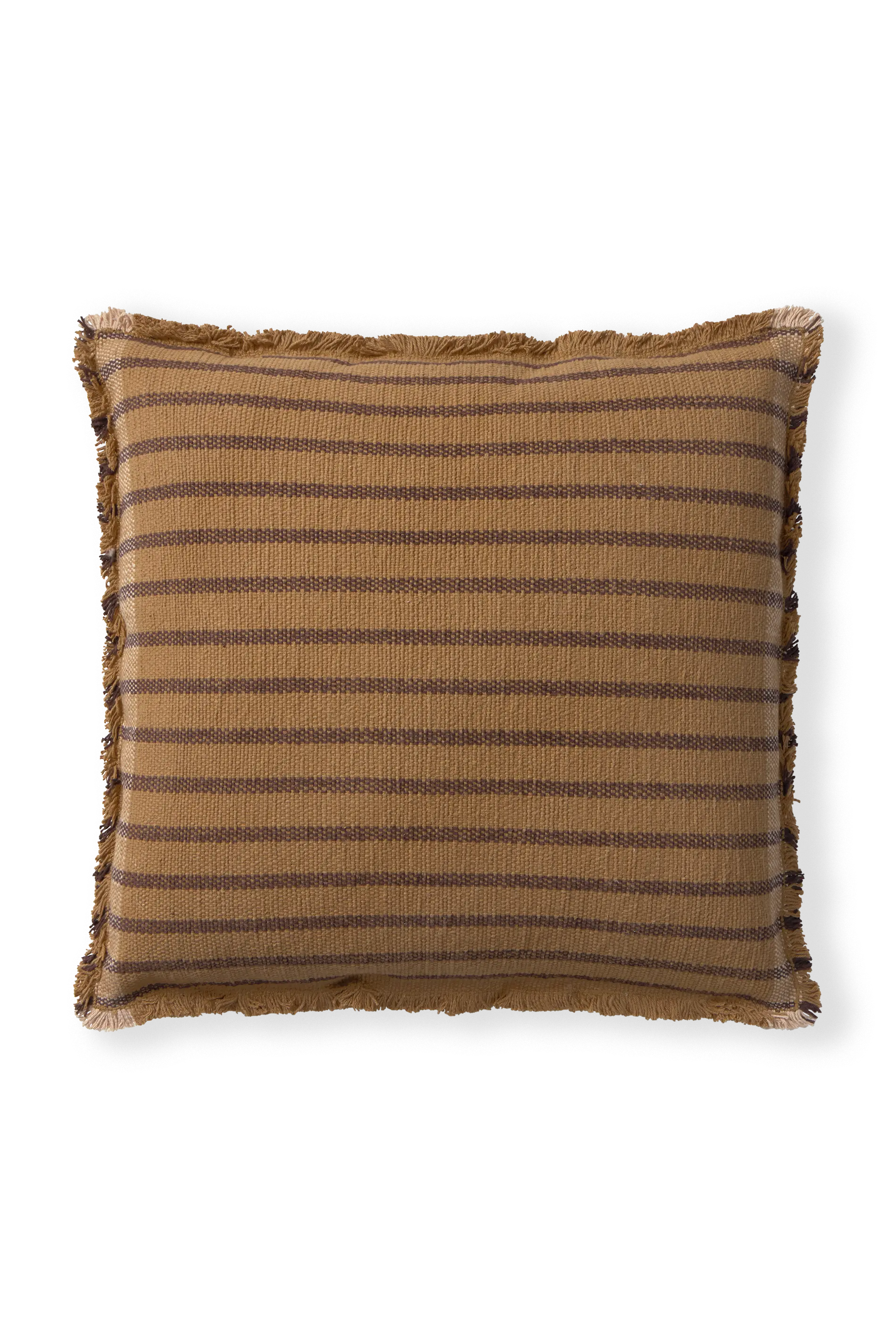 SQUARE CUSHION LINES OCHRE