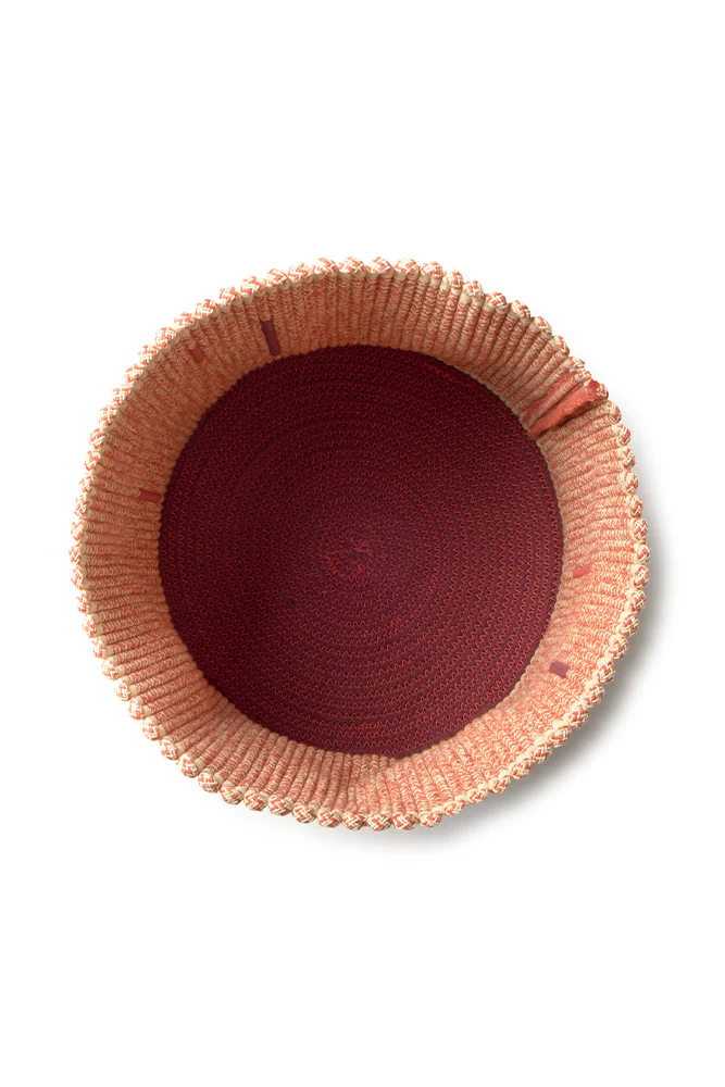 HANDLOOM BASKET VERTICAL TERRACOTA - Image 6