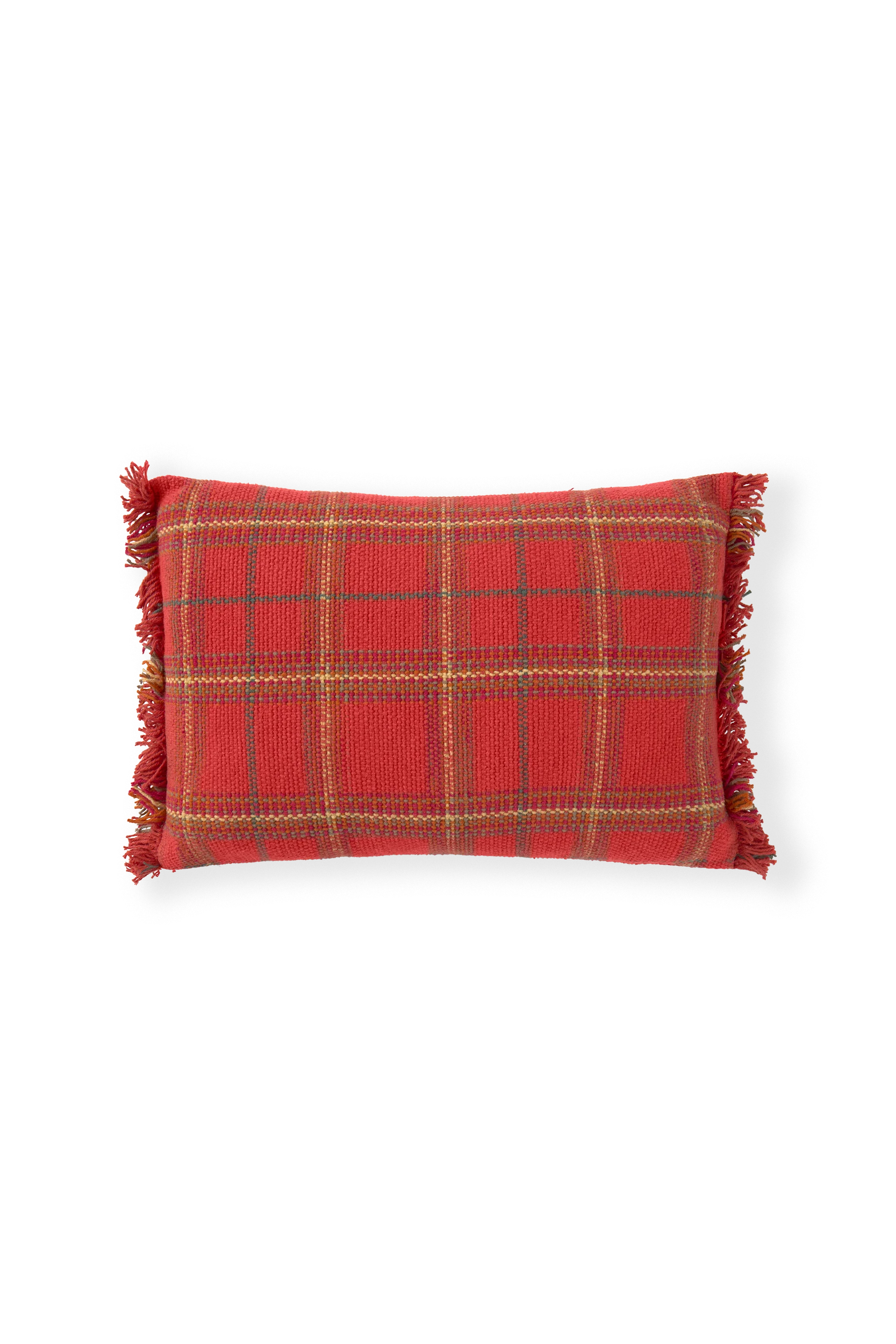 HANDLOOM CUSHION MAPPLE RED