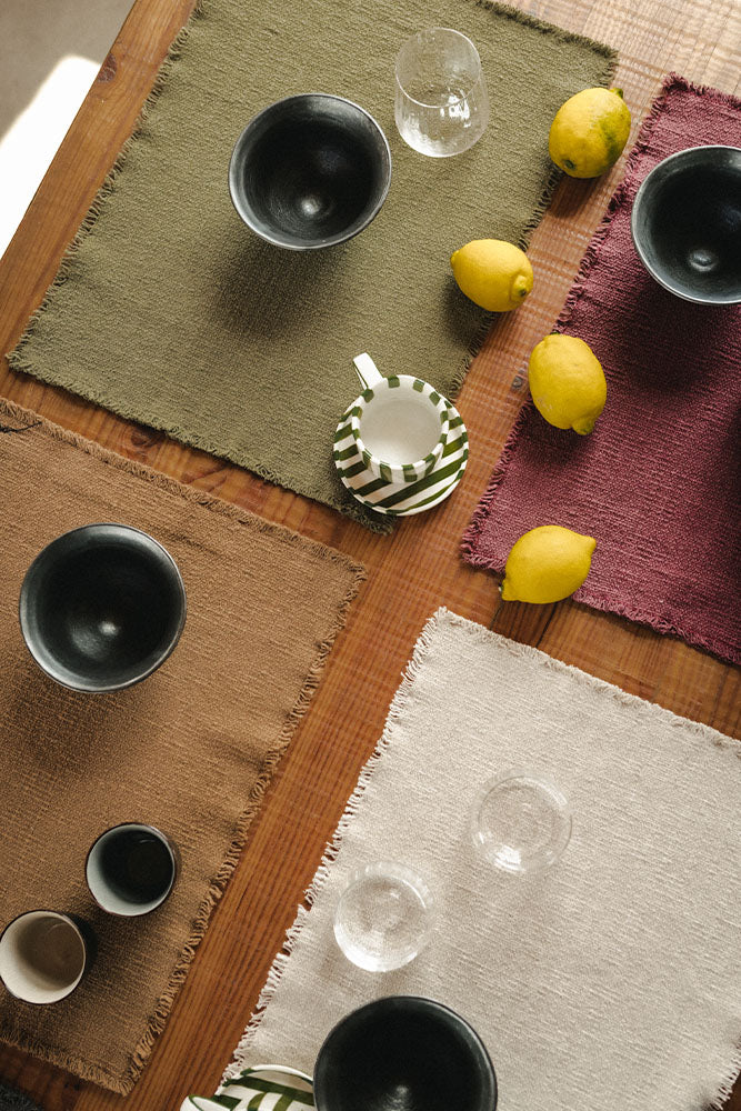 Handloom Placemats Kaki (Set of 4) - Image 2