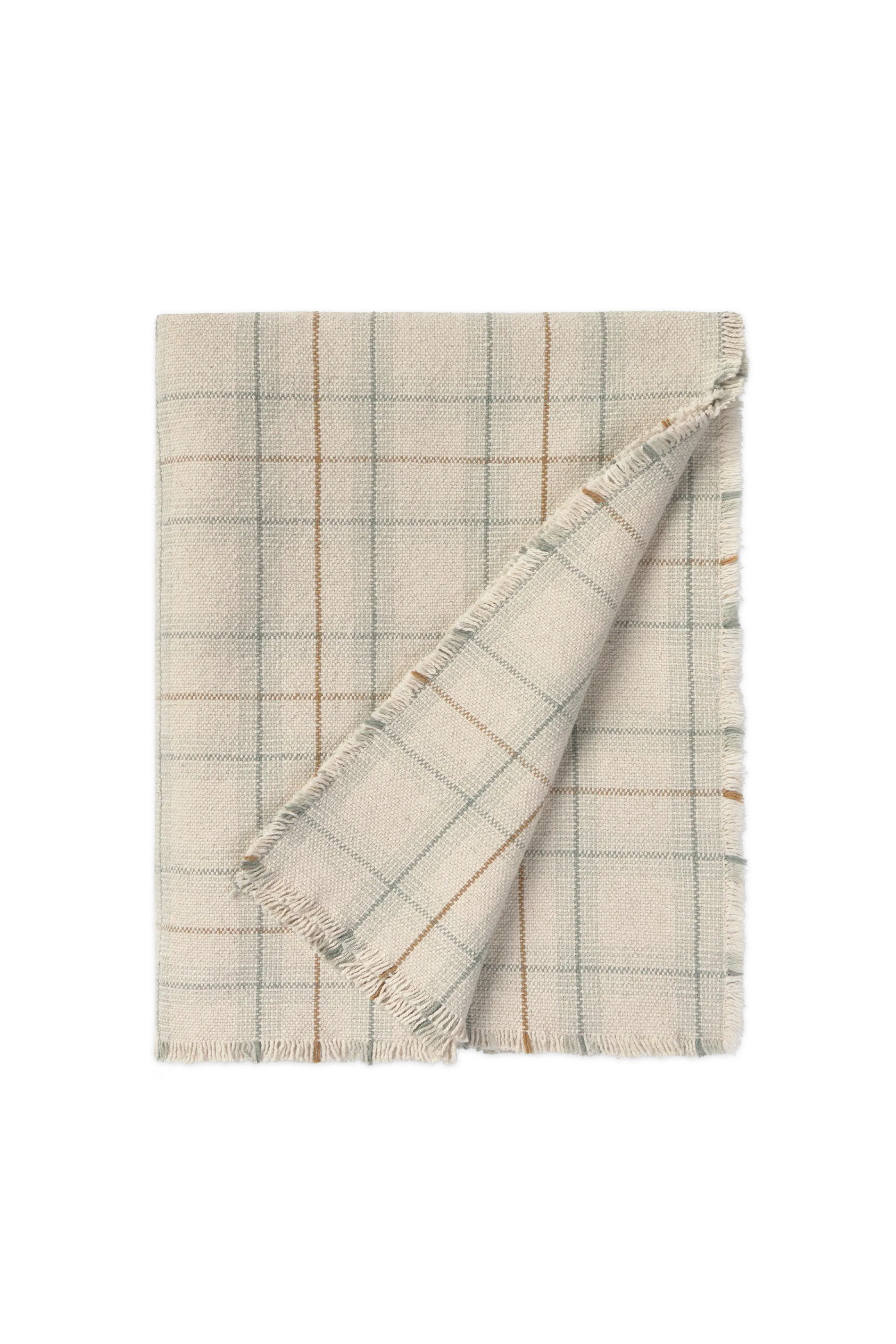 HANDLOOM KID BED THROW TARTAN BLUE SAGE - Image 2