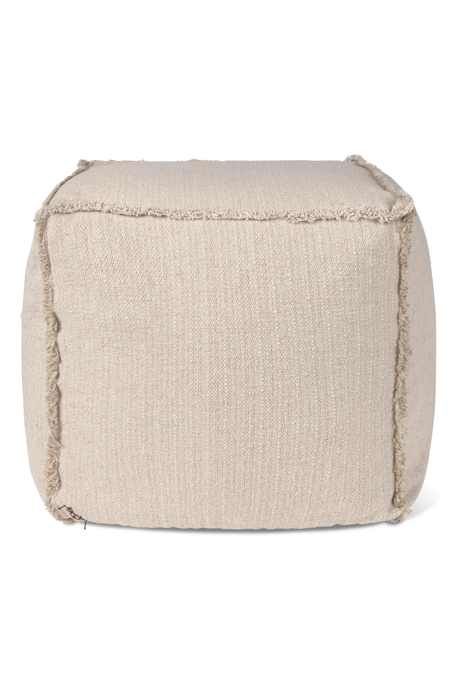 Handloom POUF Beige