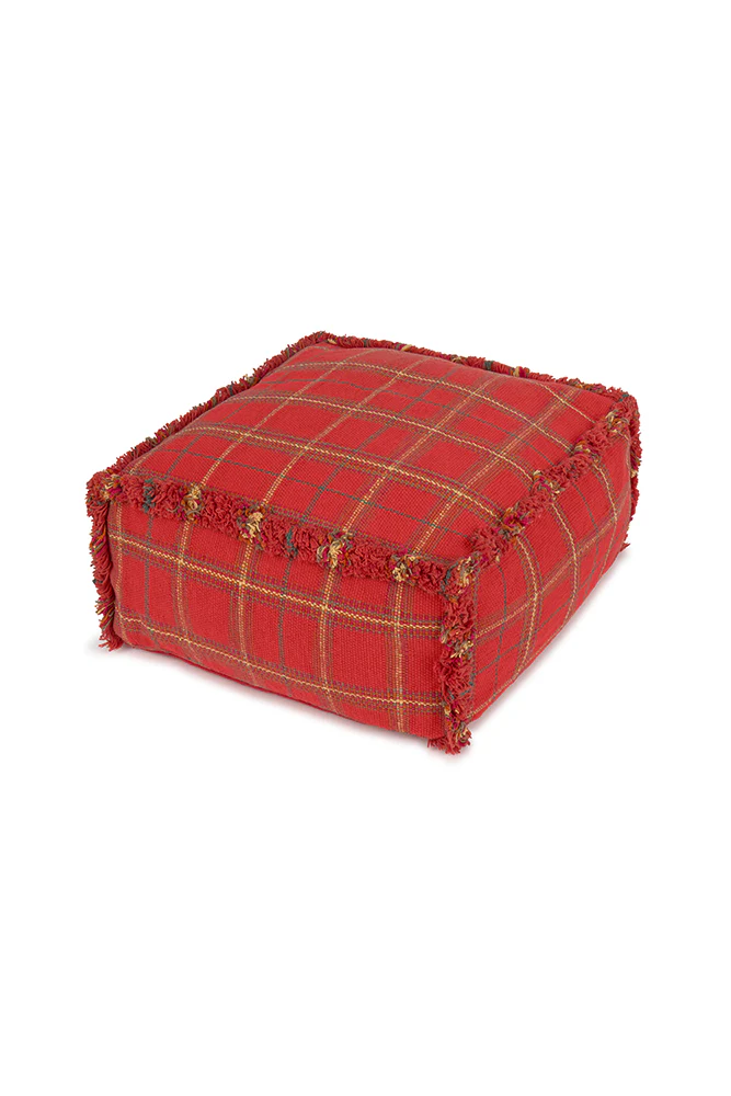 HANDLOOM POUF MAPPLE RED - Image 5