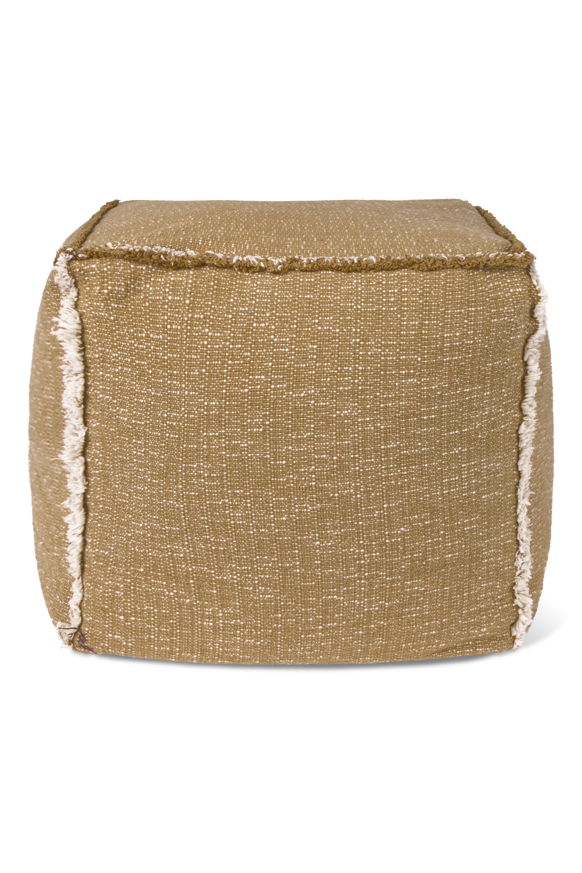 Handloom POUF Ochre - Image 2