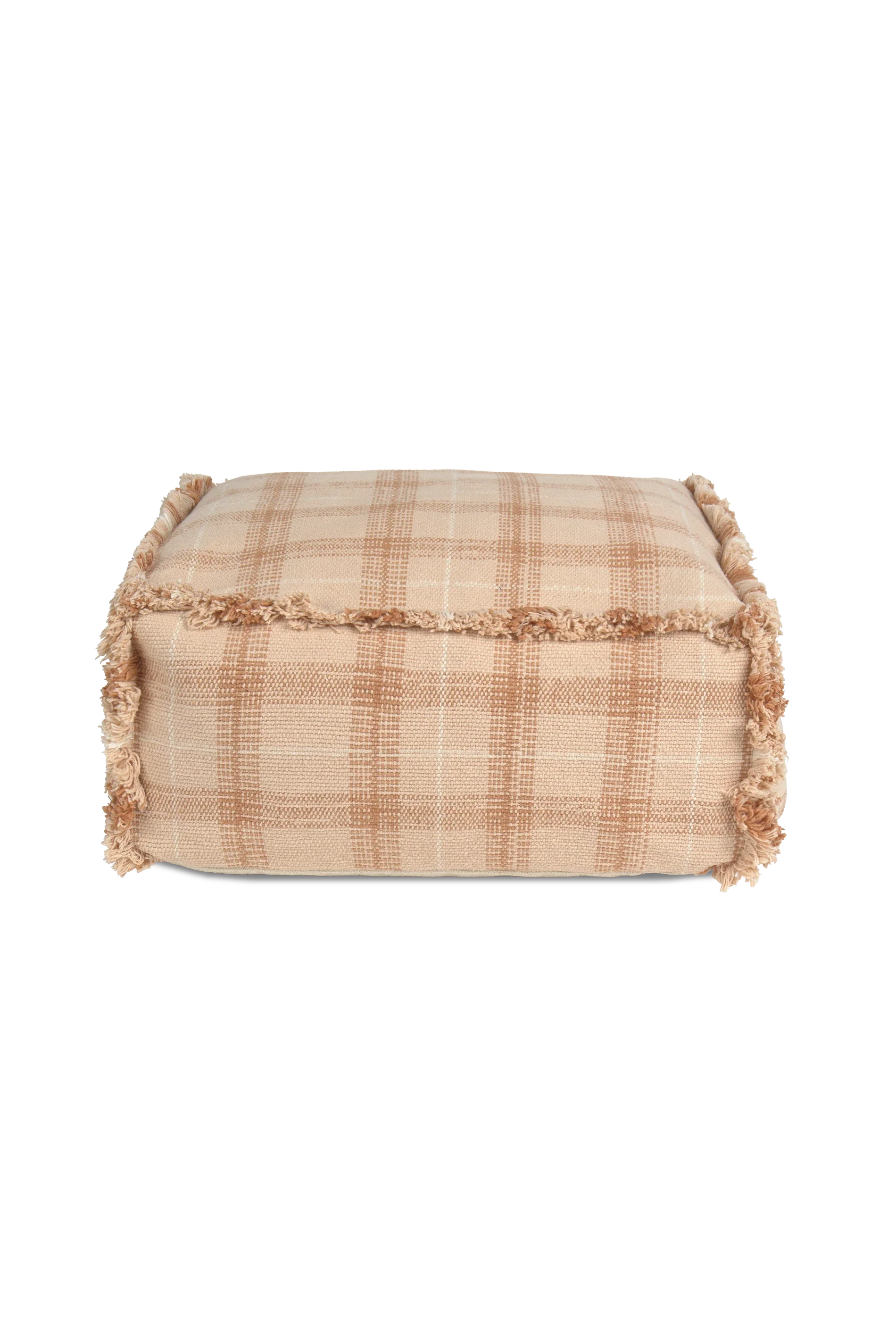 HANDLOOM POUF ROSE