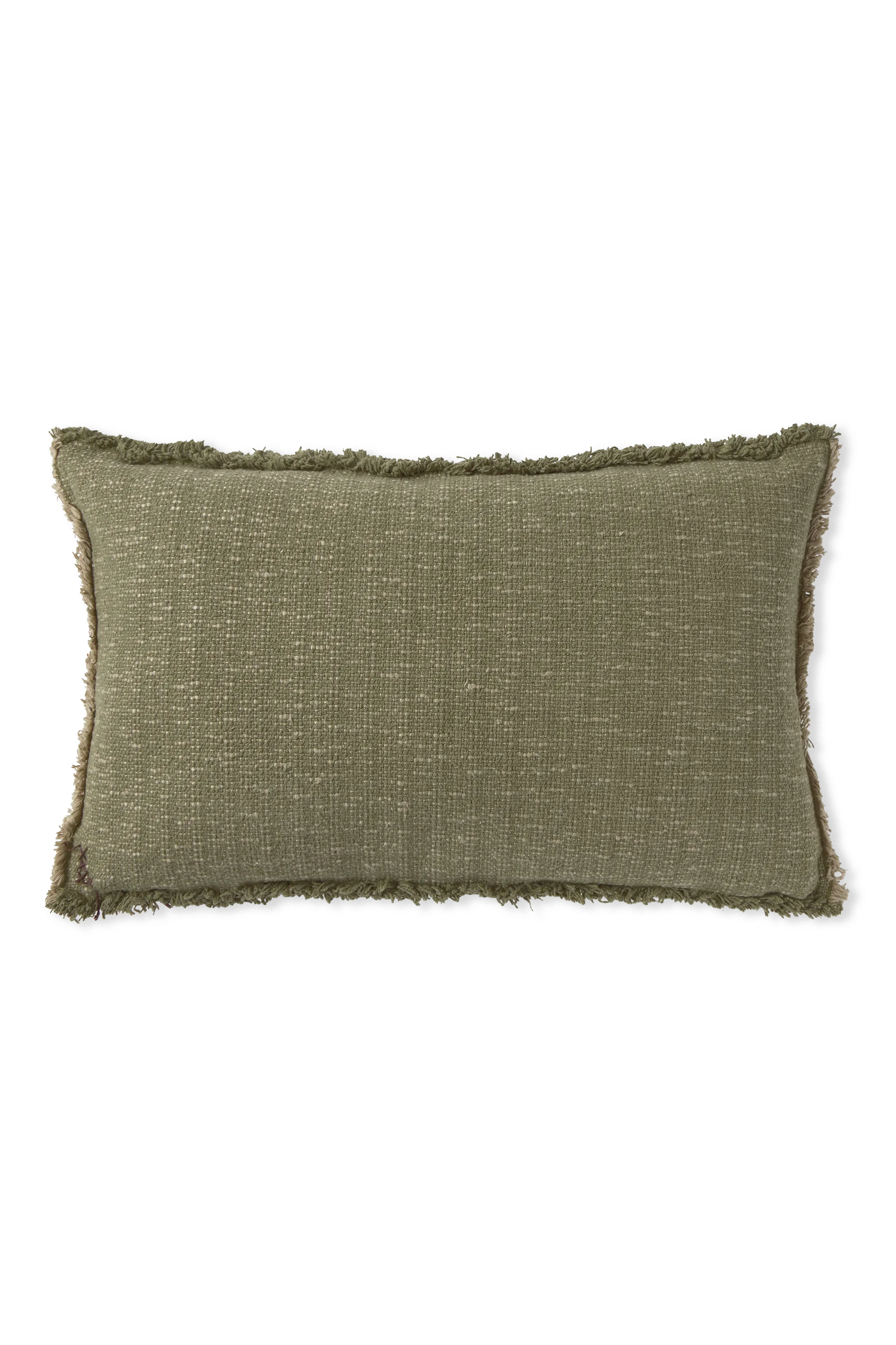 Handloom Rectangular Cushion Kaki