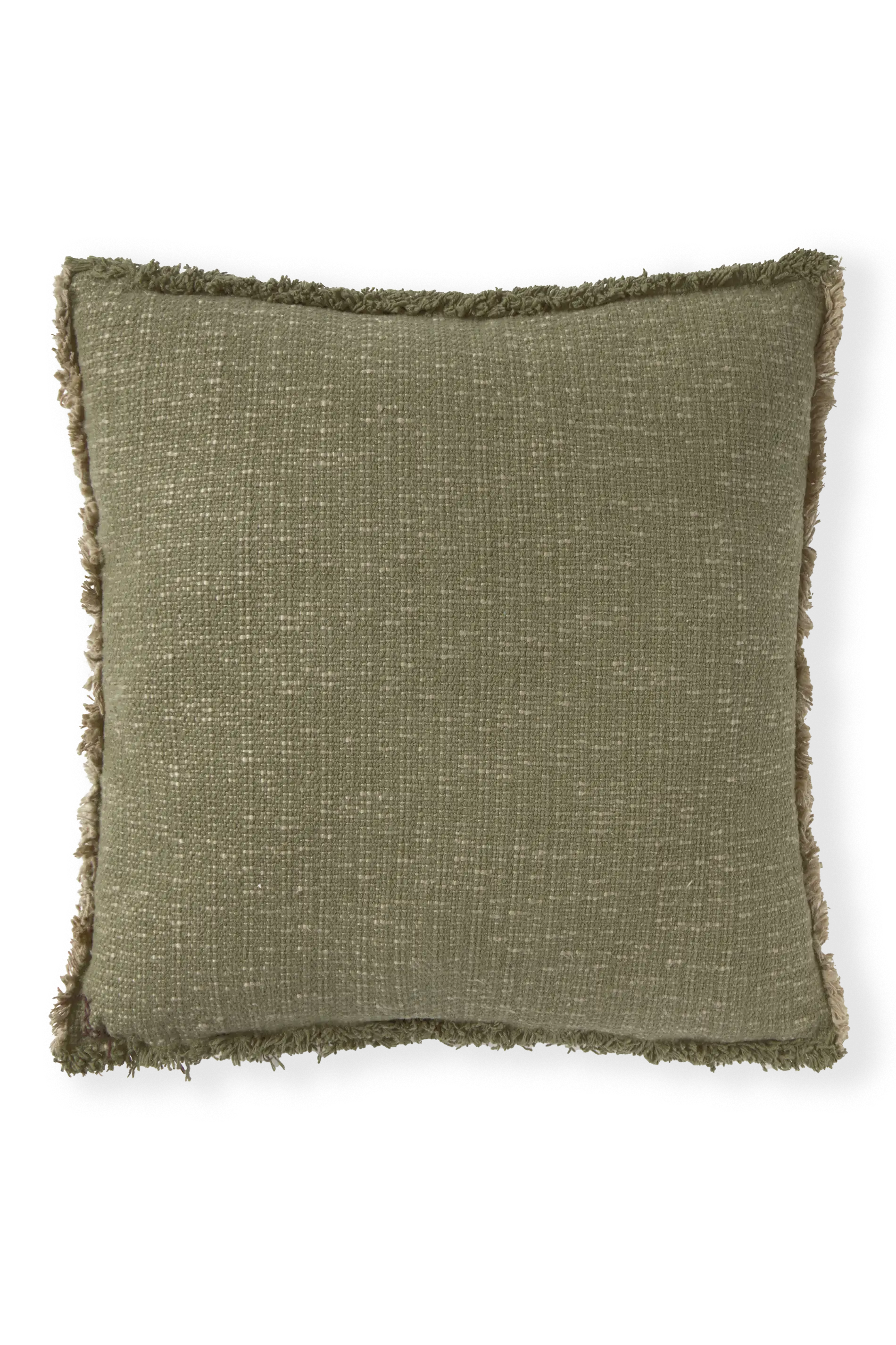 Handloom Square Cushion Kaki