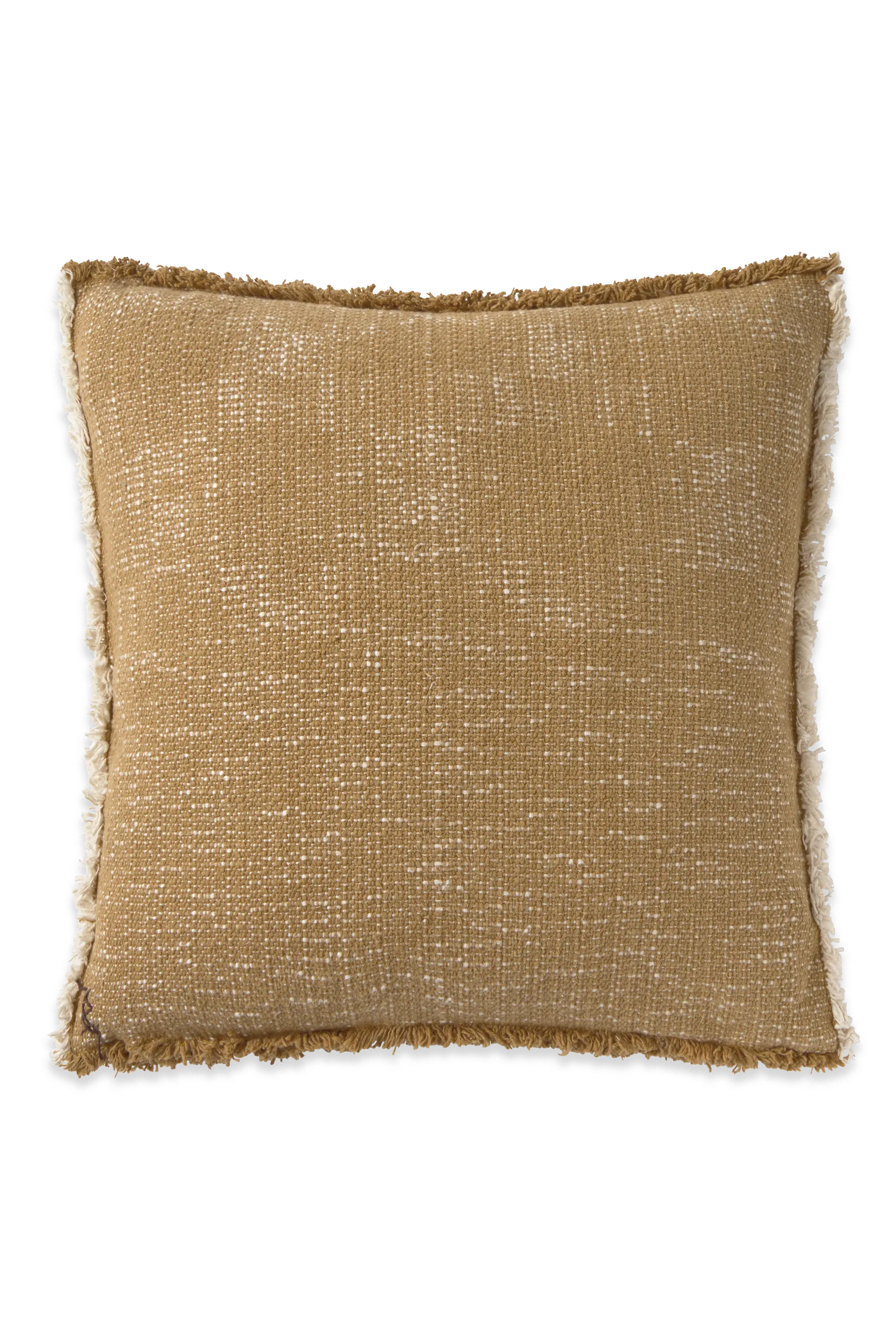 Handloom Square Cushion Ochre