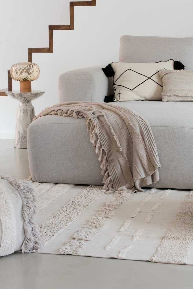 KNITTED BLANKET AIR DUNE WHITE - Image 2
