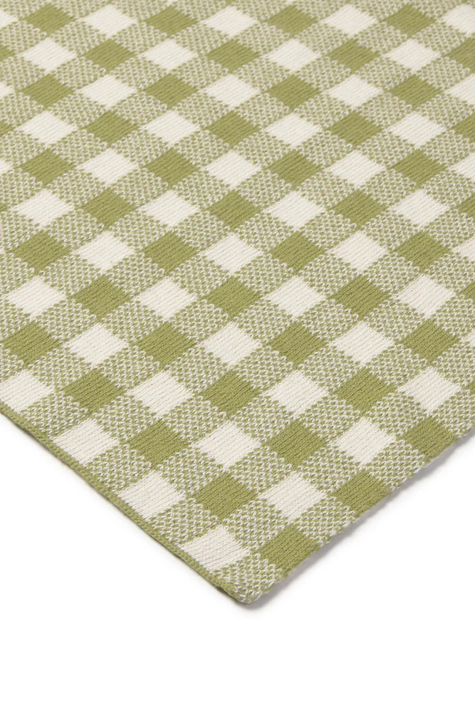 KNITTED BLANKET VICHY MATCHA - Image 6