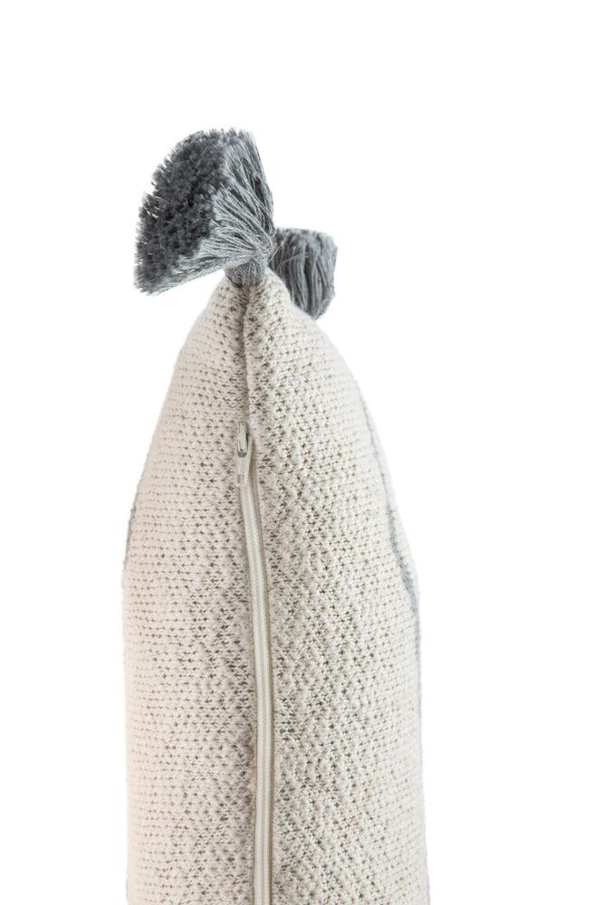 KNITTED CUSHION LITTLE OASIS NATURAL - GREY - Image 6