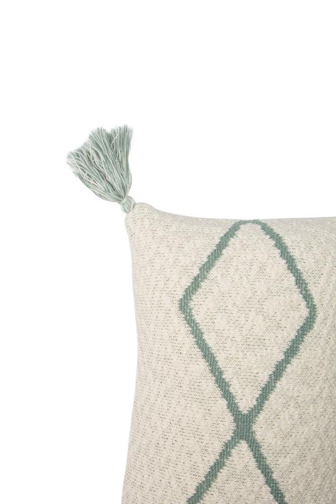 KNITTED CUSHION LITTLE OASIS NATURAL - INDUS BLUE - Image 5