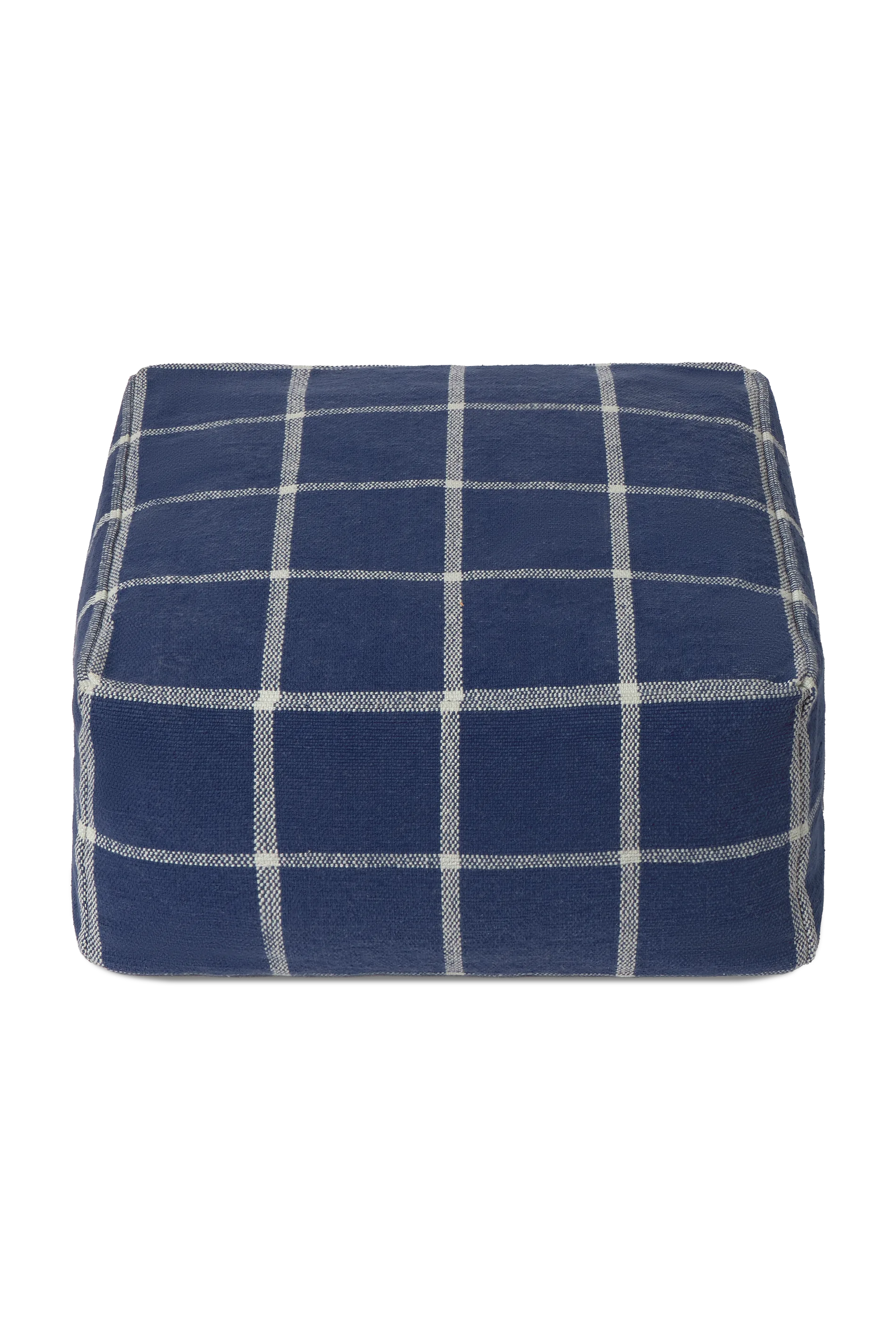 POUF GEO BLOCK NAVY BLUE