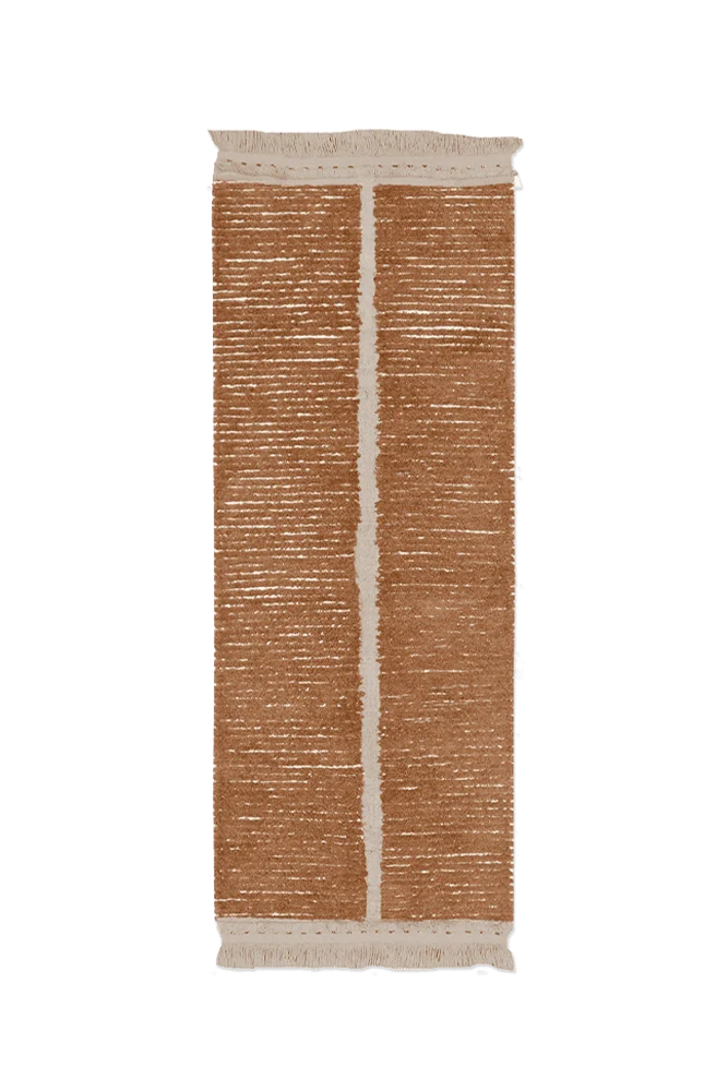 REVERSIBLE WASHABLE RUG RUNNER DUETTO TOFFEE