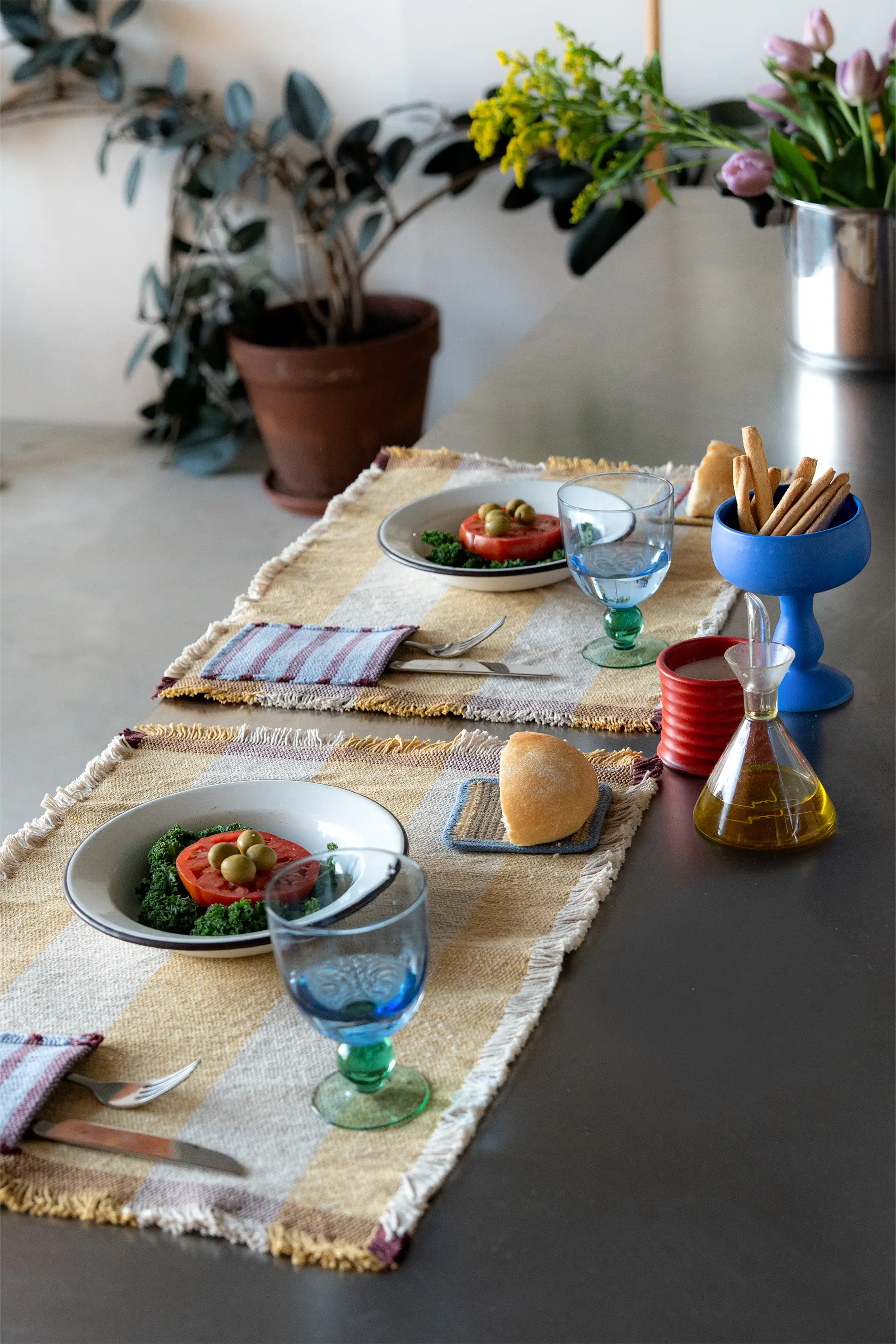 SET OF 2 HANDLOOM PLACEMATS POCKET HONEY - Image 3