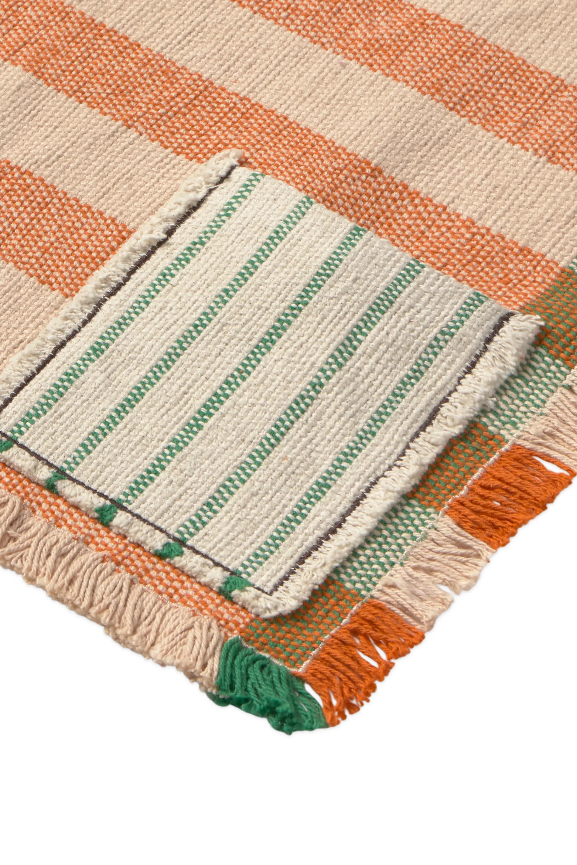 SET OF 2 HANDLOOM PLACEMATS POCKET TERRACOTA - Image 5
