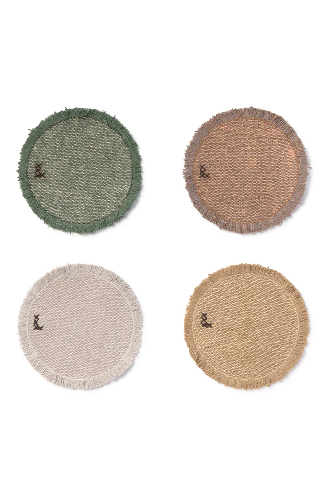 STONEWASHED PLACEMATS AND COASTERS NEW GREY (SET OF 4) - Image 6