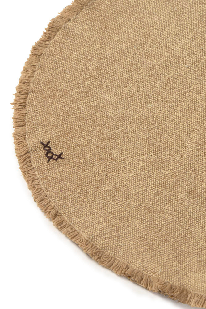 STONEWASHED PLACEMATS AND COASTERS OCHRE (SET OF 4) - Image 3