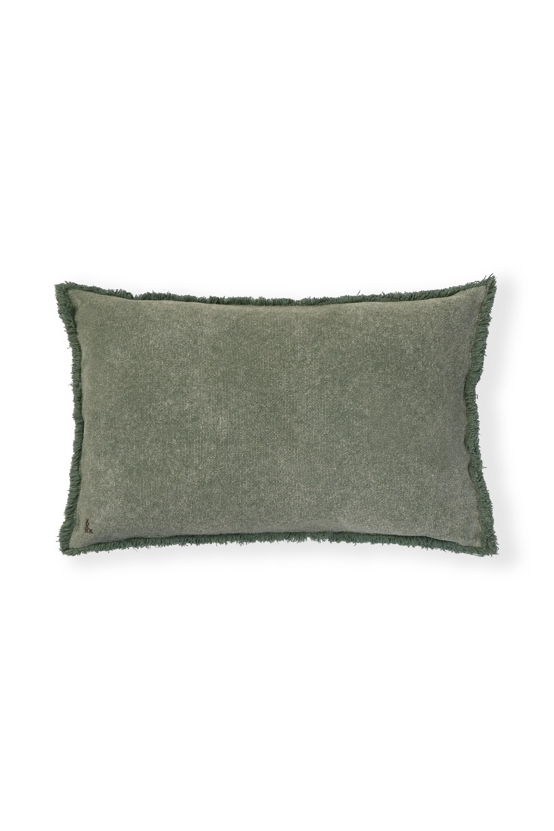 STONEWASHED RECTANGULAR CUSHION DUCK GREEN - Image 2