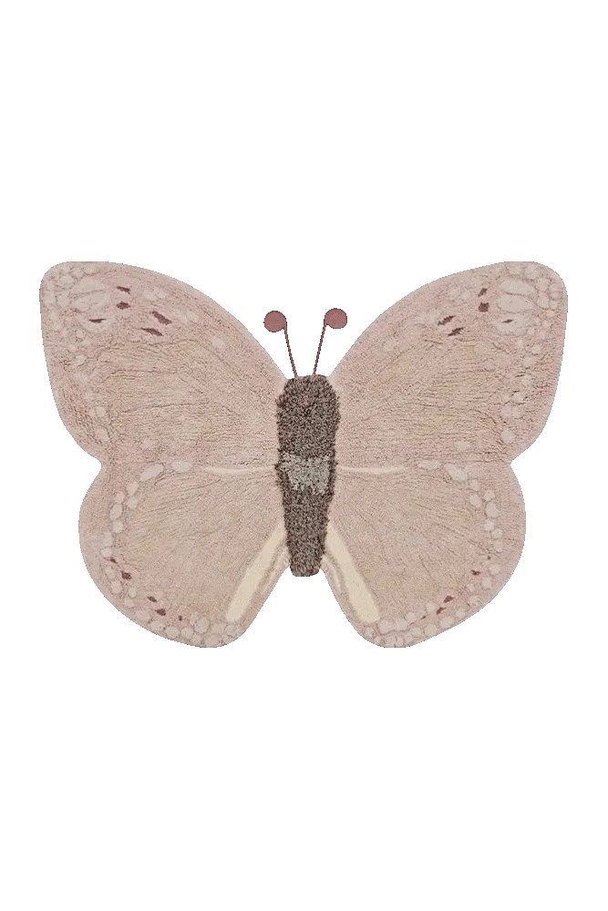 WASHABLE ANIMAL COTTON RUG BABY BUTTERFLY