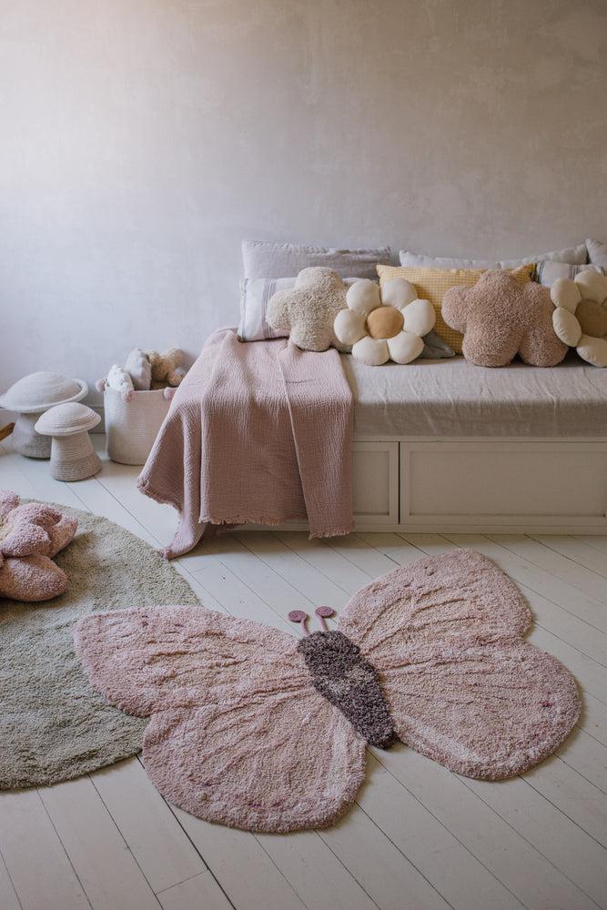 WASHABLE ANIMAL COTTON RUG BABY BUTTERFLY - Image 2