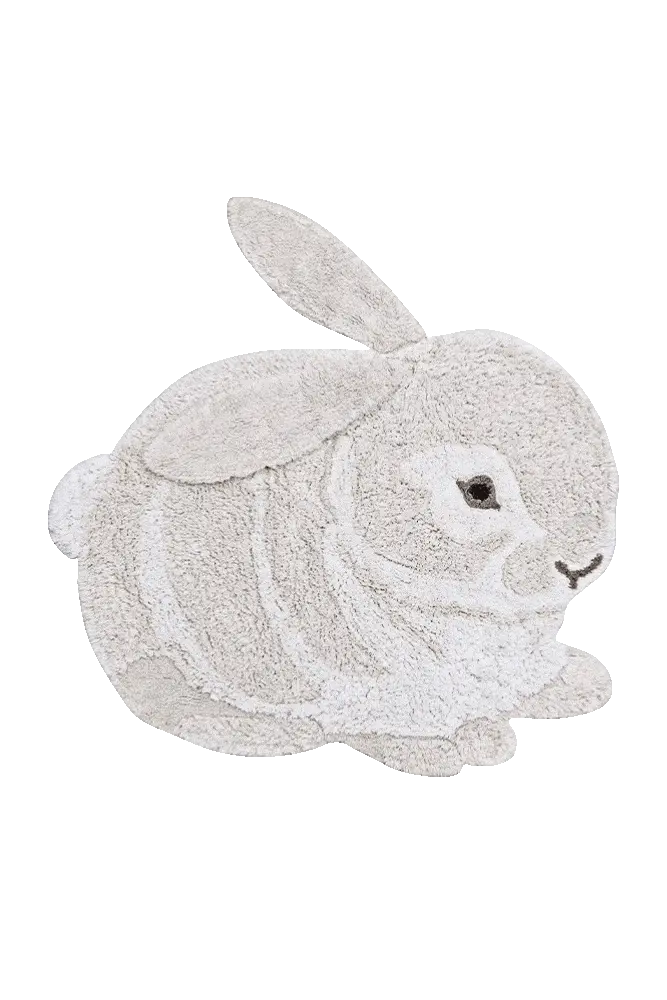 WASHABLE ANIMAL COTTON RUG BUNNY
