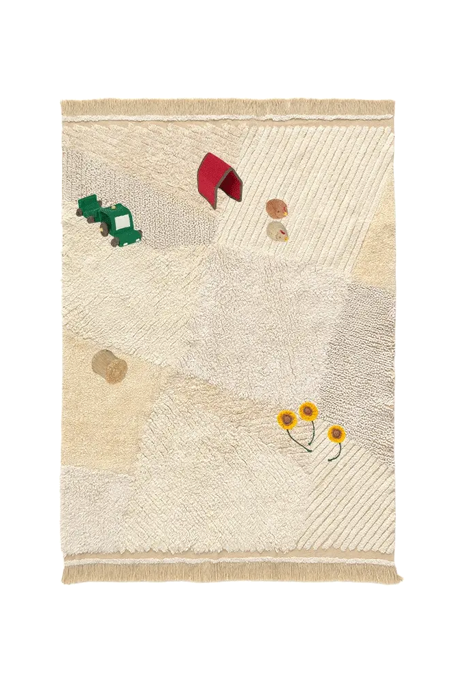 WASHABLE PLAY RUG FARM FIELDS
