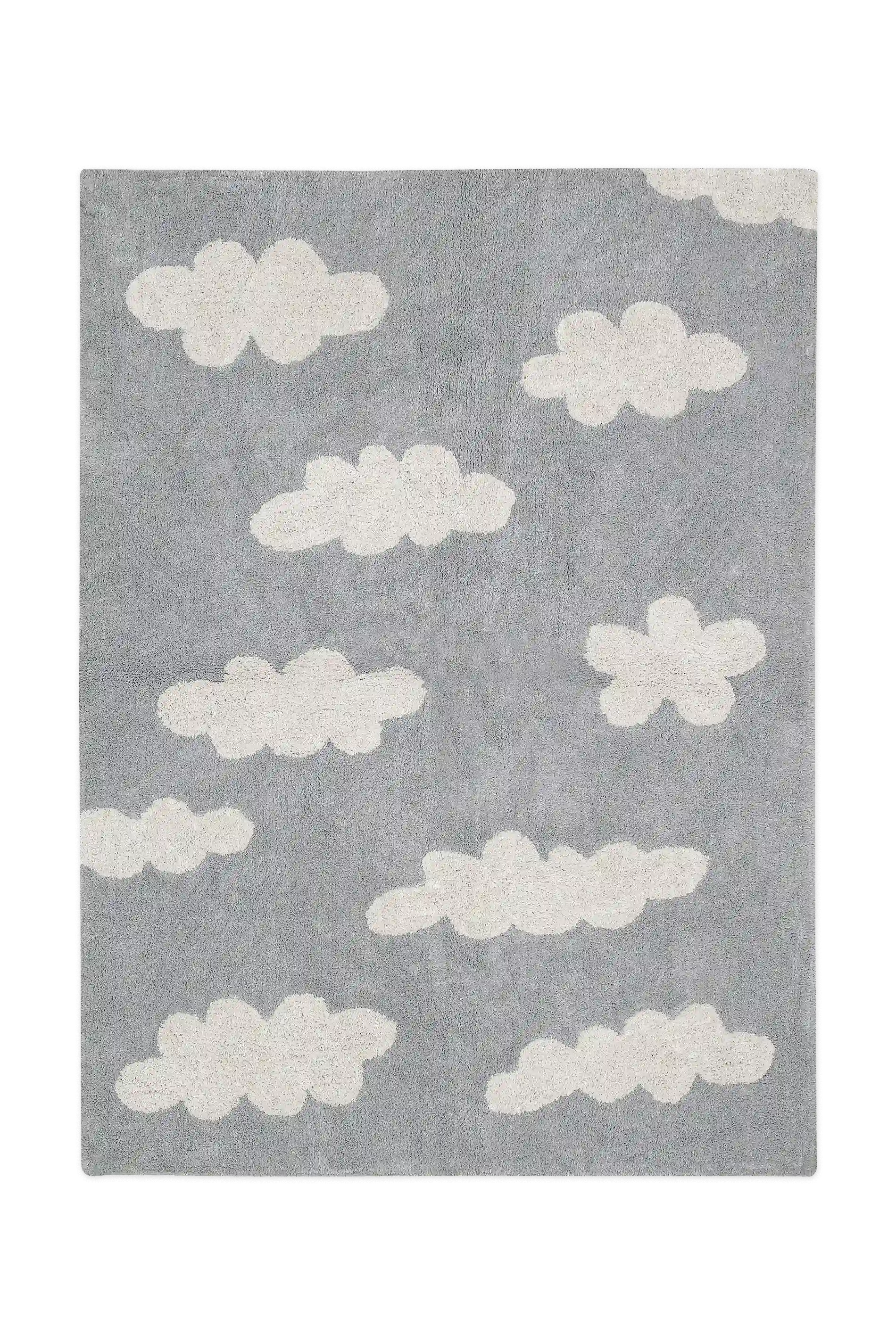 WASHABLE RUG CLOUDS GREY