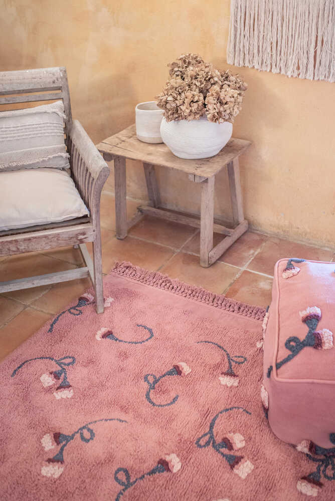 WASHABLE AREA RUG ENGLISH GARDEN ROSE - Image 4