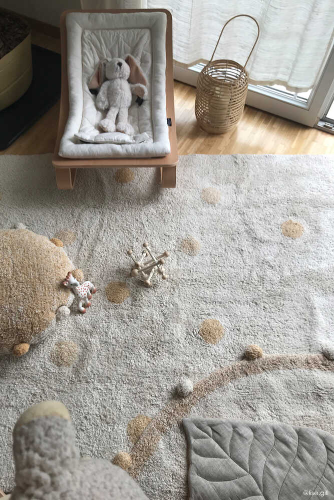 WASHABLE RUG HIPPY DOTS NATURAL - HONEY - Image 3