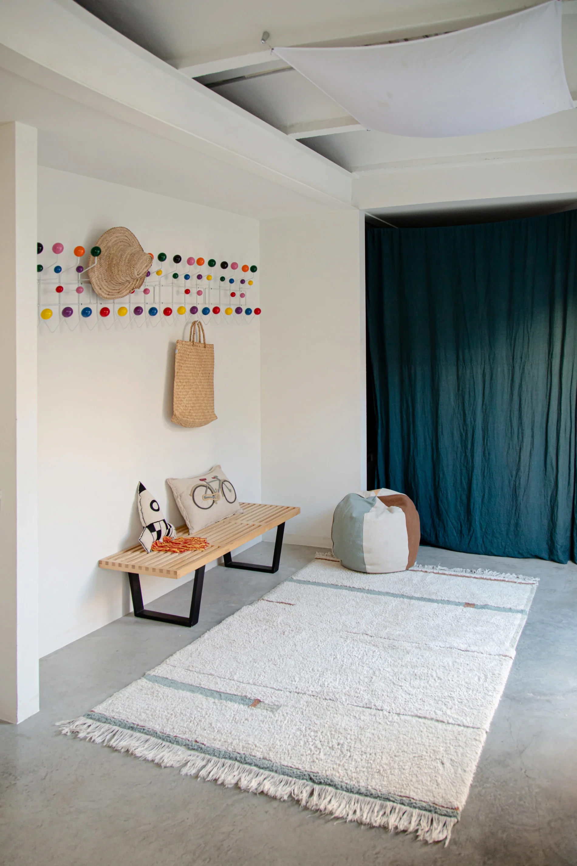 WASHABLE AREA RUG LANES BLUE - Image 3