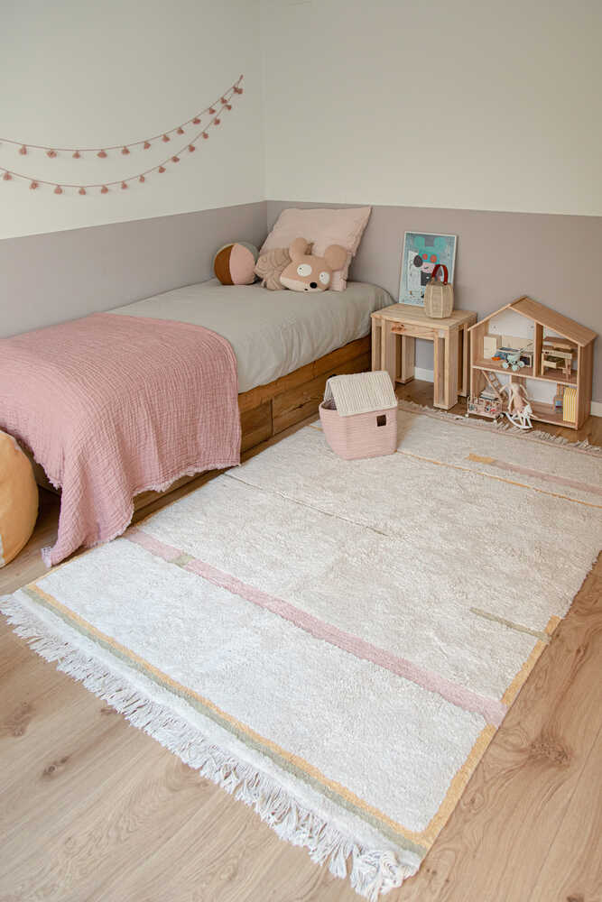 WASHABLE AREA RUG LANES VINTAGE NUDE - Image 3