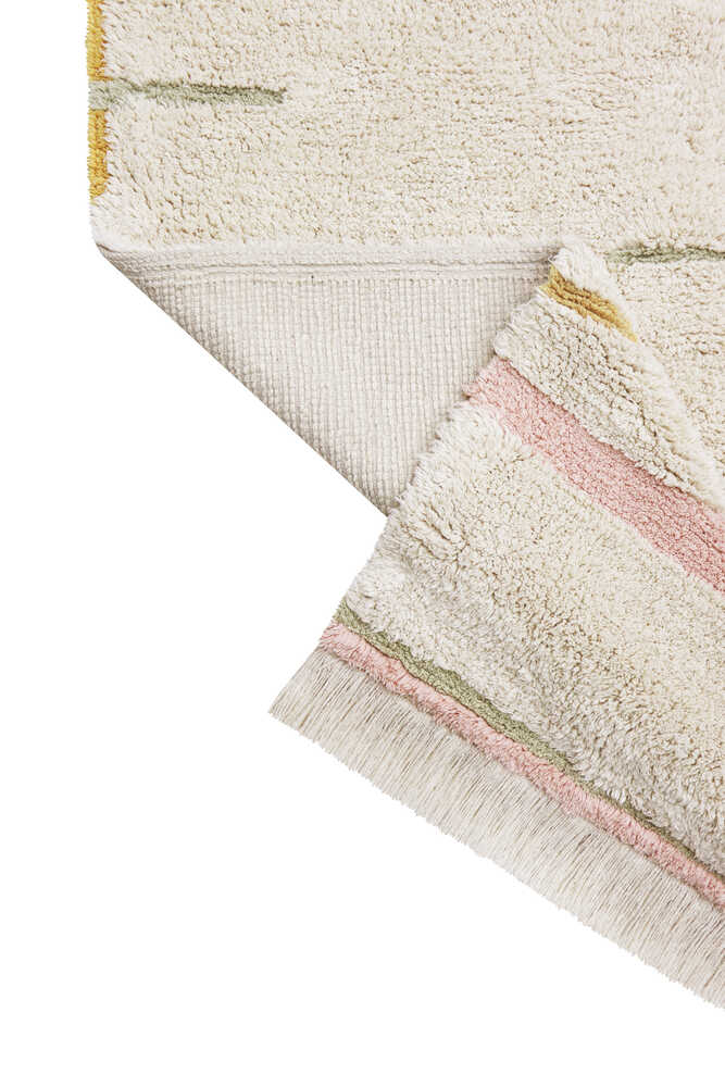 WASHABLE AREA RUG LANES VINTAGE NUDE - Image 6