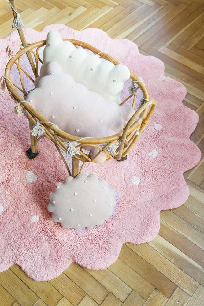WASHABLE AREA RUG LITTLE BISCUIT PINK - Image 2