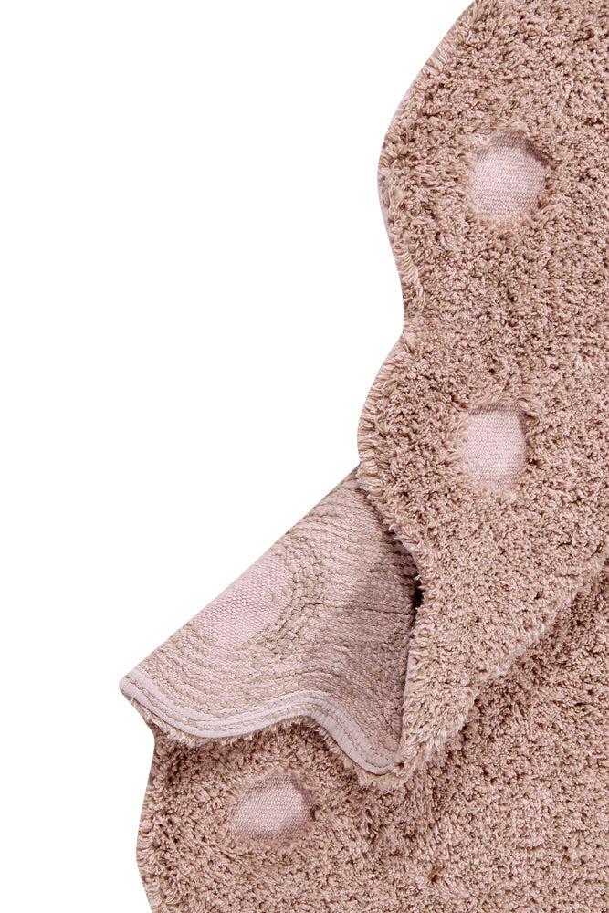 WASHABLE OVAL RUG PINE CONE NUDE - Image 5