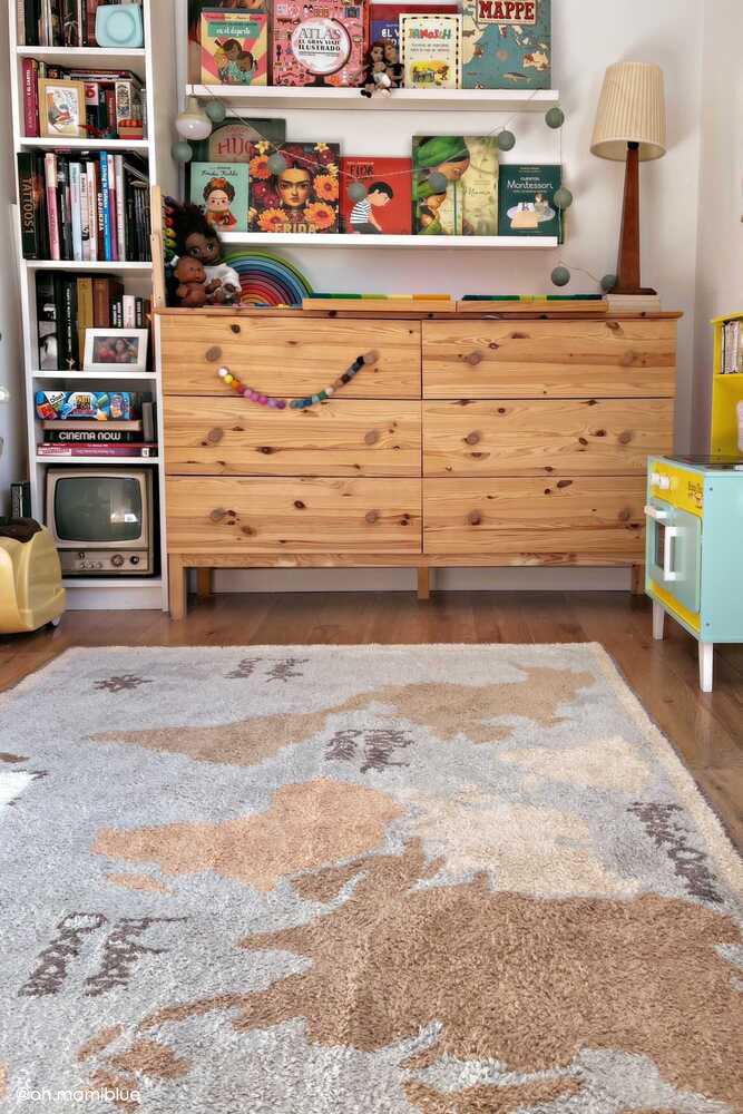 WASHABLE AREA RUG VINTAGE MAP - Image 4