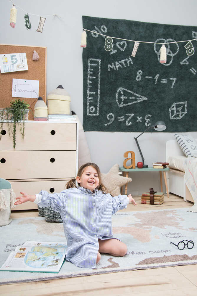 WASHABLE AREA RUG VINTAGE MAP - Image 5