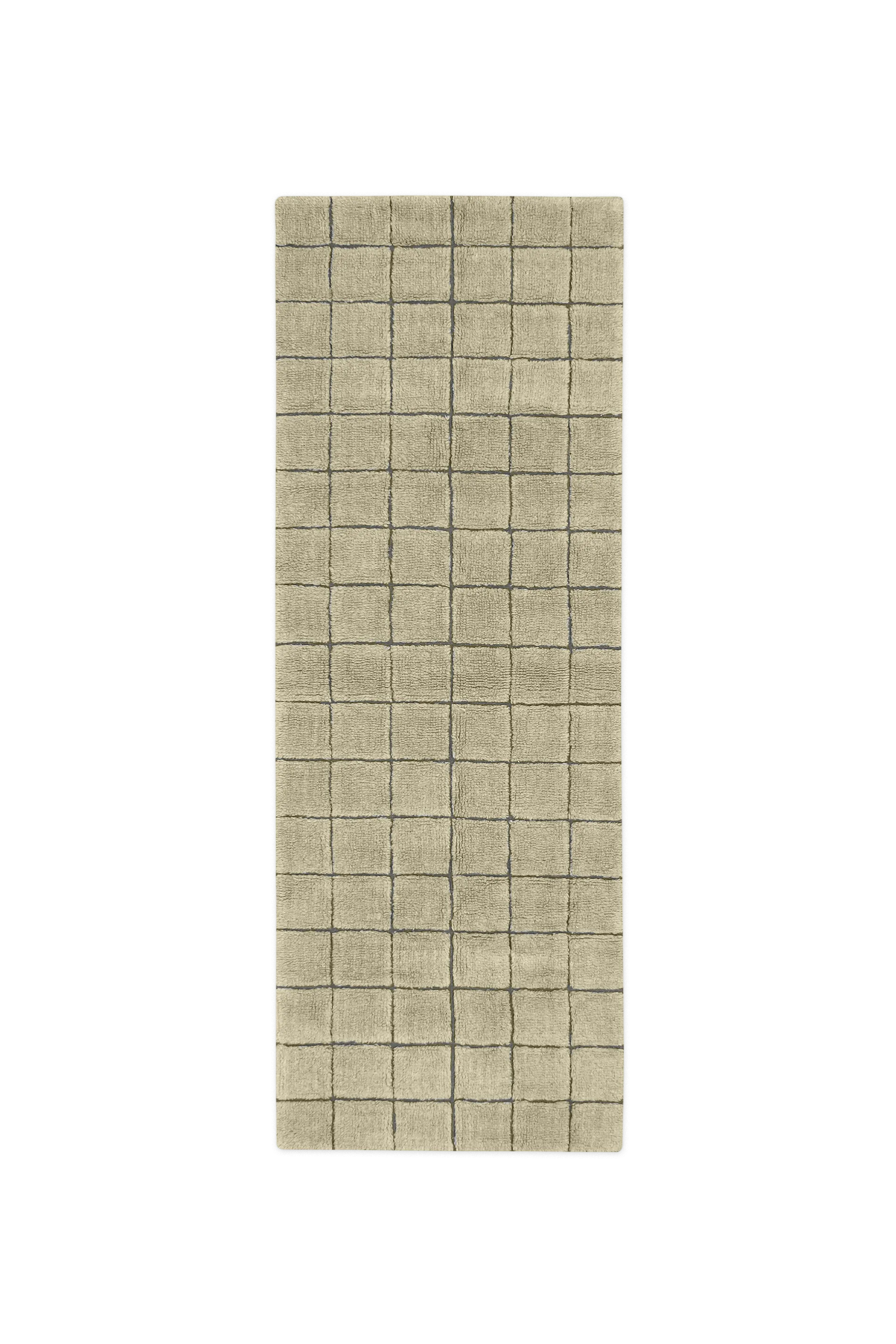 WOOL RUNNER RUG MOSAIC MOSS - Image 2
