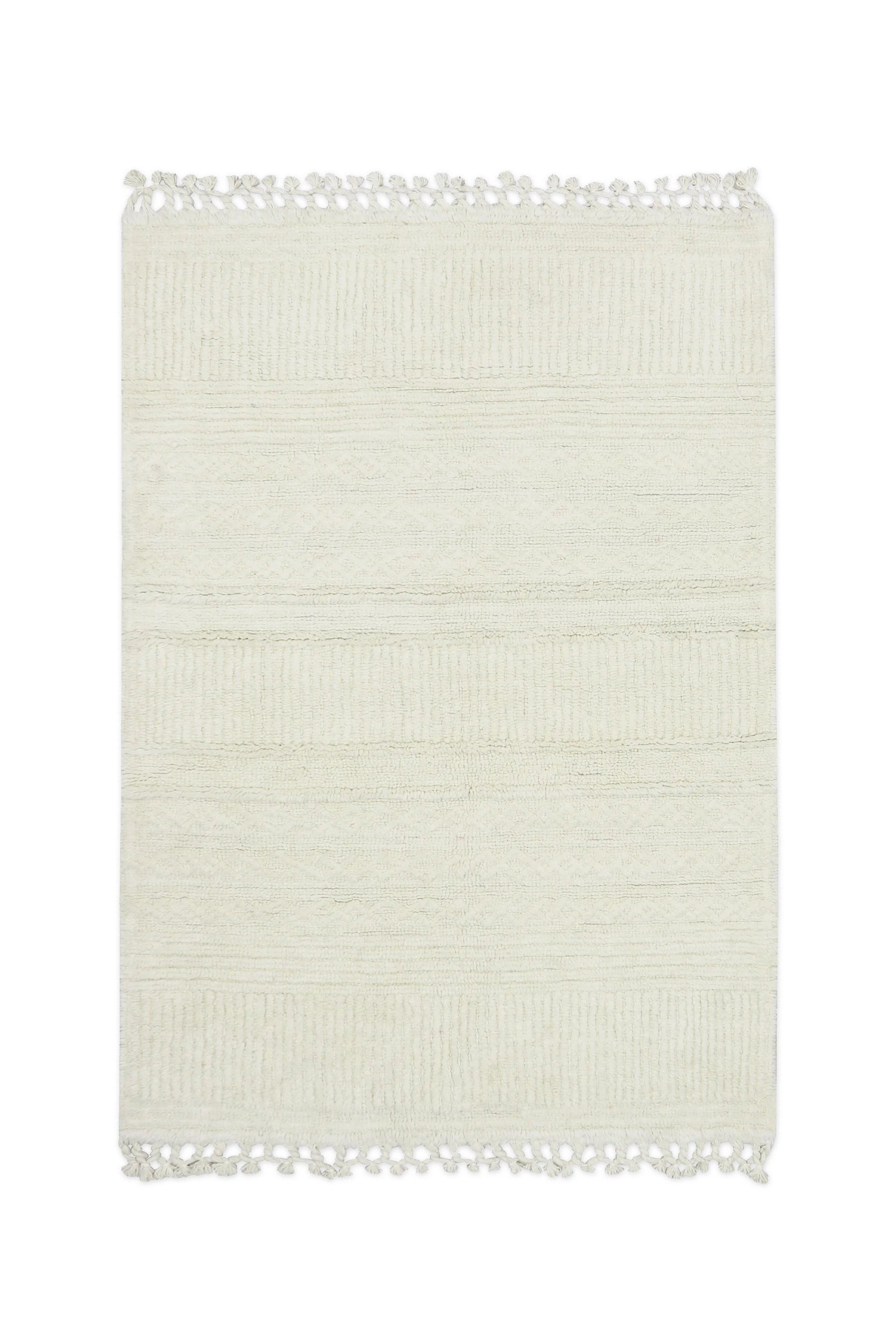 WOOL AREA RUG ARI WHITE