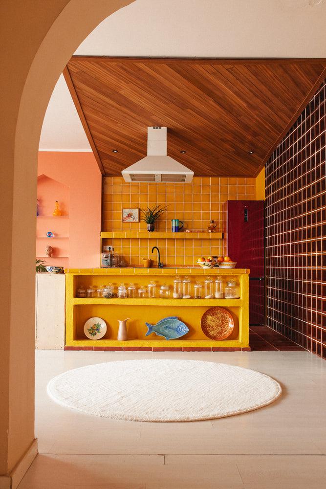 WOOL ROUND RUG NATURAL - Image 3