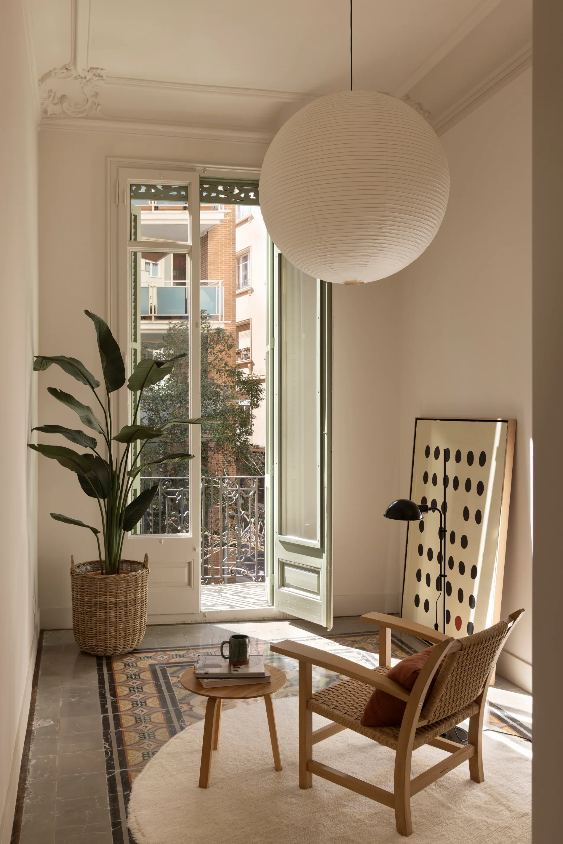 WOOL ROUND RUG NATURAL - Image 5