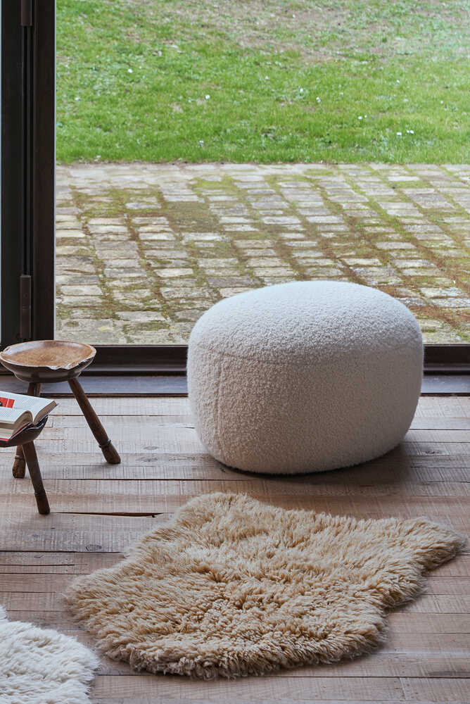WOOL RUG WOOLLY SHEEP BEIGE - Image 3