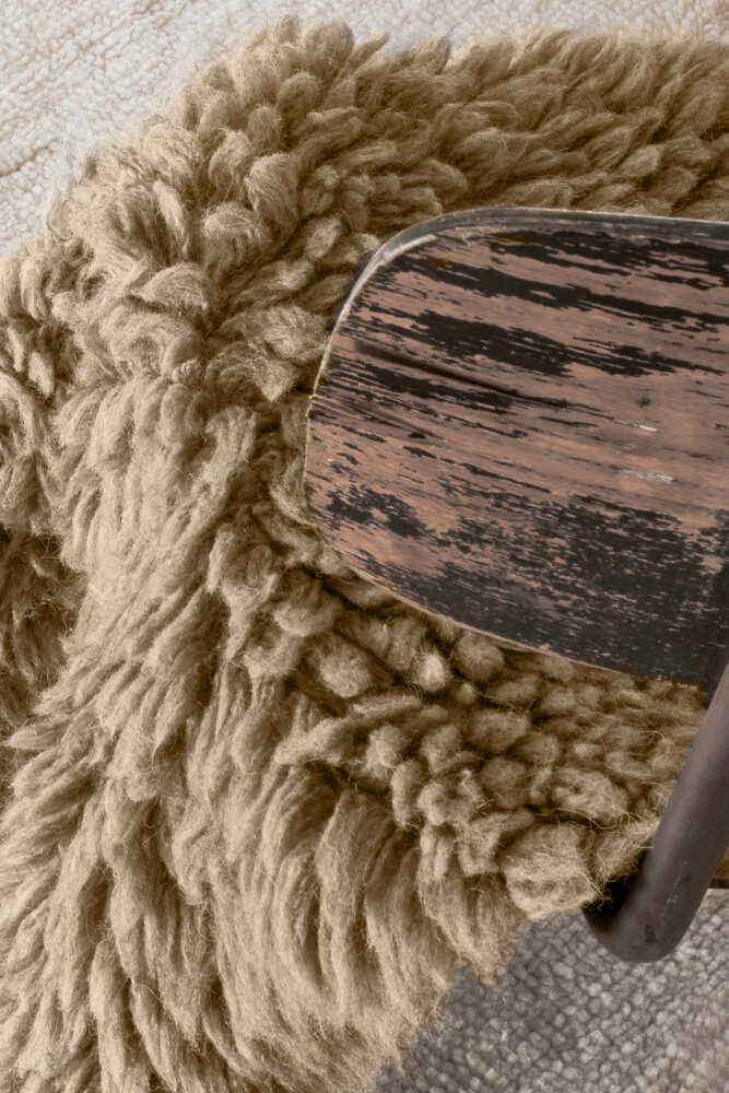 WOOL RUG WOOLLY SHEEP BEIGE - Image 4