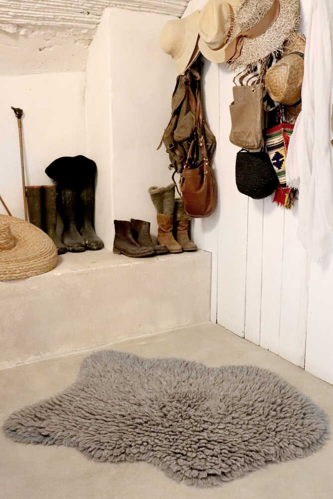 WOOL RUG WOOLLY SHEEP GREY - Image 5